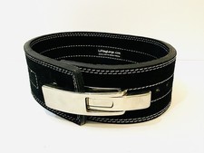 Adjustable Powerlifting Weightlifting Lever Buckle Belt Black Medium