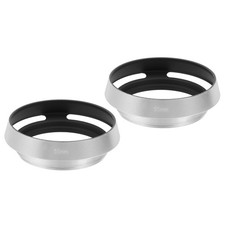2 Pieces 55mm Universal Lens Hood, for Metal Hollow Screw-in Vented, Silver