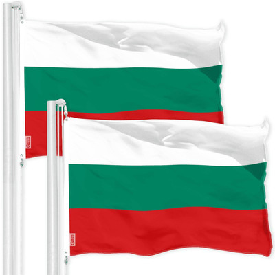 2 Pack: Bulgaria Bulgarian Flag  3x5 Ft  Printed 150D Polyester