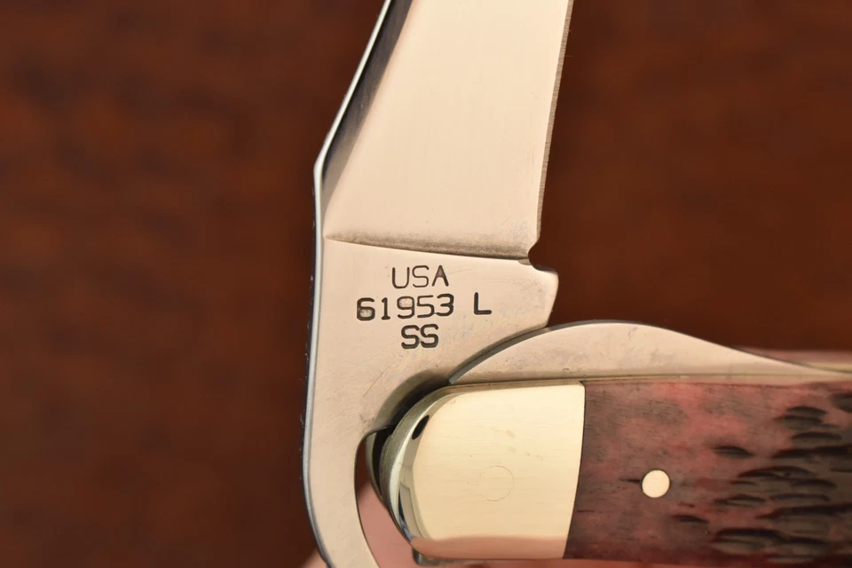 CASE XX США 2001 СЕРЕБРЯНЫЙ СЦЕНАРИЙ КЛЮКВЫ КОСТИ RUSSLOCK НОЖ 61953L SS (27879) - Изображение 3 из 4