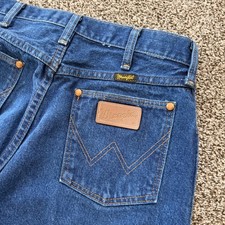 VTG 80  s Wrangler Jeans Men's 30x32 Blue Denim Western Cowboy Cut 13MWZ EUC