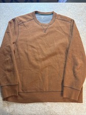 GH Bass Co Sweatshirt Mens XL Fleece Pullover Crewneck Soft Long Sleeve Orange