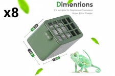 8 pack Replacement Filters Reptile Water Feeder, Premium Filtration Boxes for 24