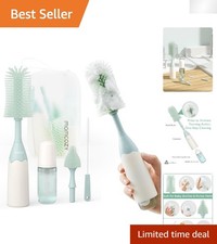 Innovative Bottle Brush Kit - Push-Press Foam Cleaner for Baby Bottles, Green