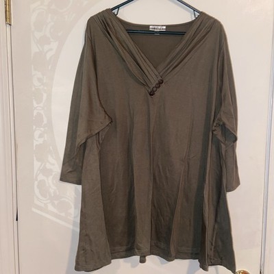 (P69) Mirror Image 26/28 Plus 3/4 Sleeve Top Blouse 