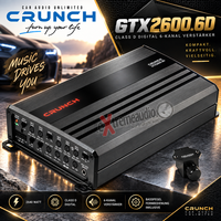 Crunch GTX 2600.6D Kompakter Digital 6-Kanal VerstäRker Mit Bass Fernbedienung