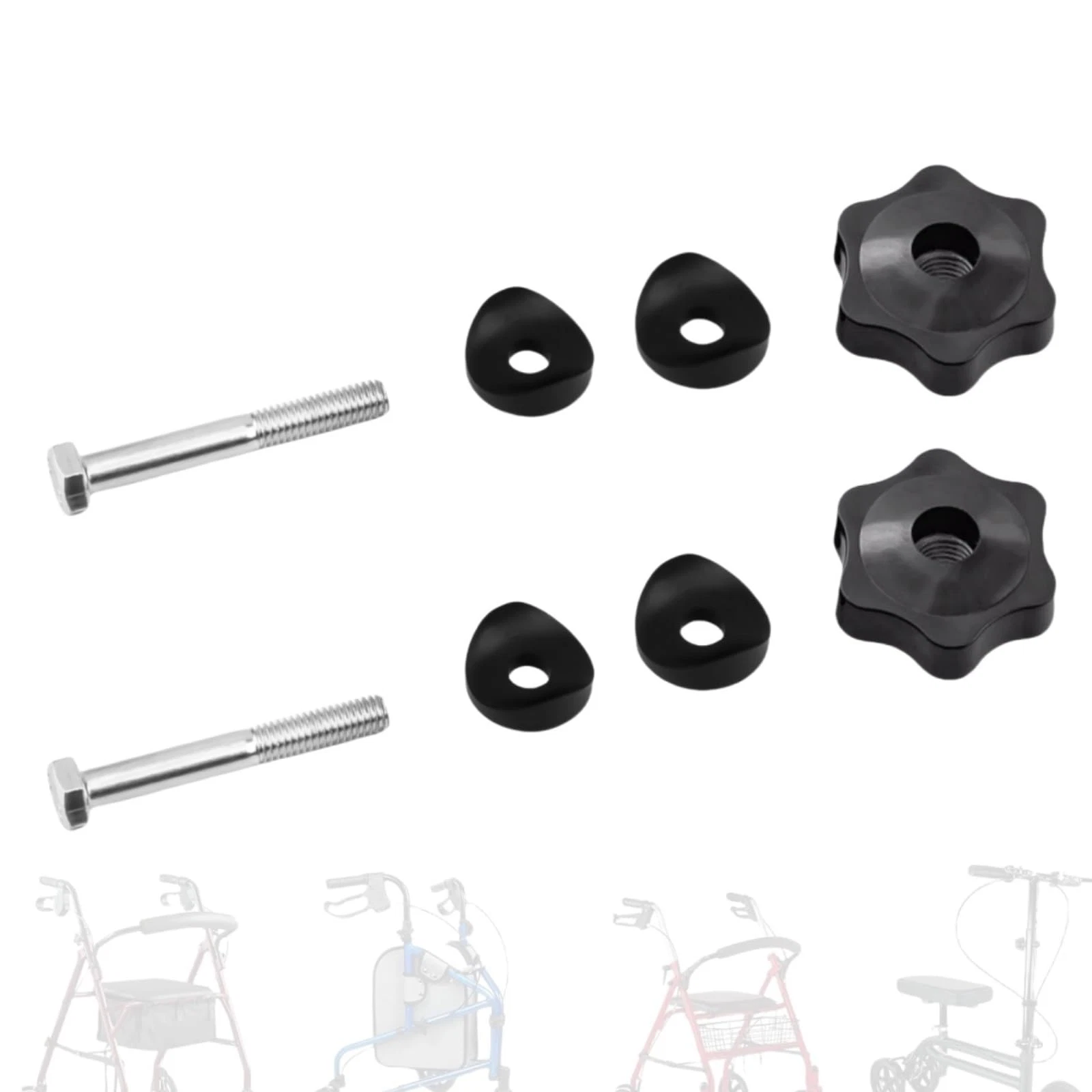 2 Set Rollator Walker Replacement knobs,Universal,Replacement Arm Adjustment ...