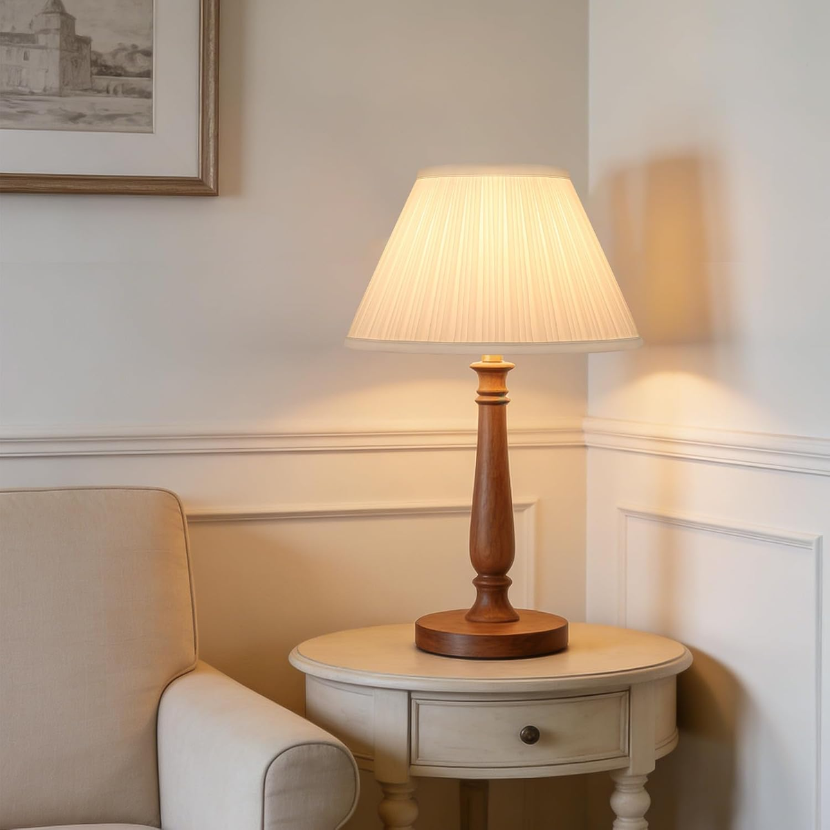 Beige Drum Lamp Shade – 13" X 13" X 10" For Table & Floor Lamps, Linen Fabric, Easy Assembly