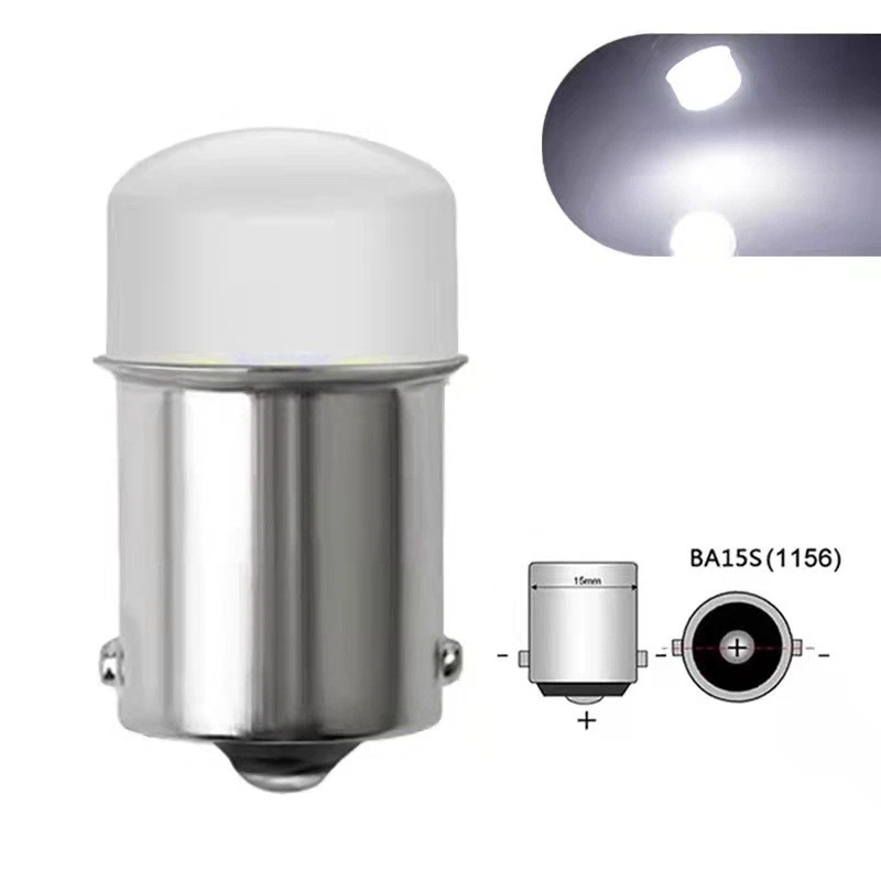 2er BA15S LED 5W Auto Rücklicht Bremslicht Blinker Birne 1156 Weiß Licht Lampe - Bild 4 von 4