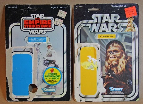 Star Wars Cardback lot Chewbacca and ESB Hoth Luke Skywalker Free Revenge Jedi