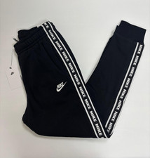 Men's Nike Aries Joggers in Black / White Pockets Cuffed Ankle Size XS