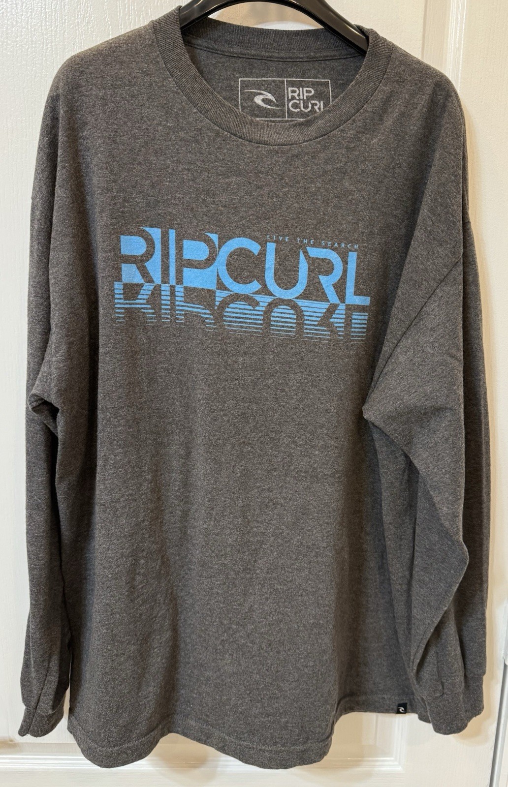 RIP CURL Live The Search Long Sleeve Sweater Crewneck Gray Color Size : XL 