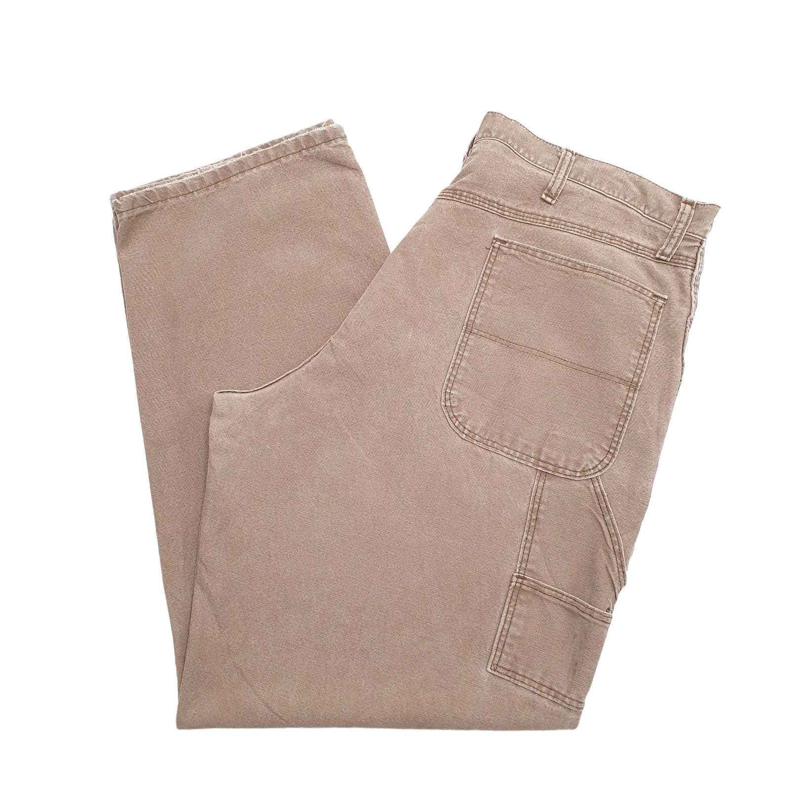 WOLVERINE Carpenter Workwear Trousers Cotton Brown Mens W38 L32
