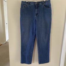 VTG Size 16 Avg Gloria Vanderbilt Stretch Blue Jean Amanda Cotton Poly Spandex
