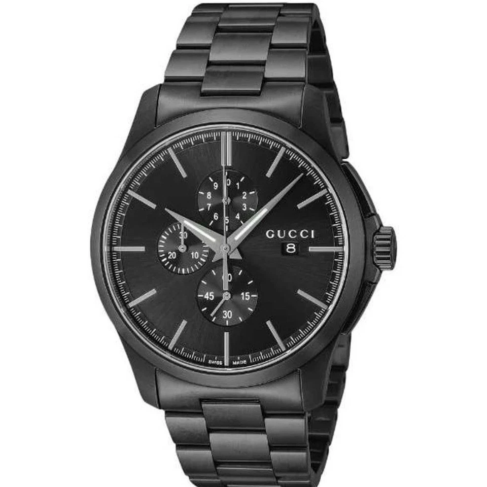 Gucci YA126274 Men's G-TIMELESS XL Black Dial Quartz Watch
