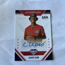 2020 Panini USA Baseball Stars & Stripes /172 Calvert Clark #16U-CC Autograph 