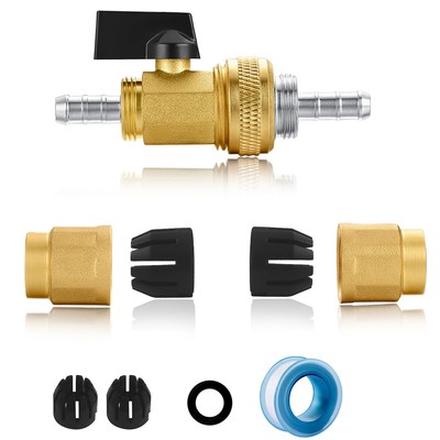 Expandable Hose Repair Kit, 0.353''Barb with GHT Female Fittings & GHT Male Ba...