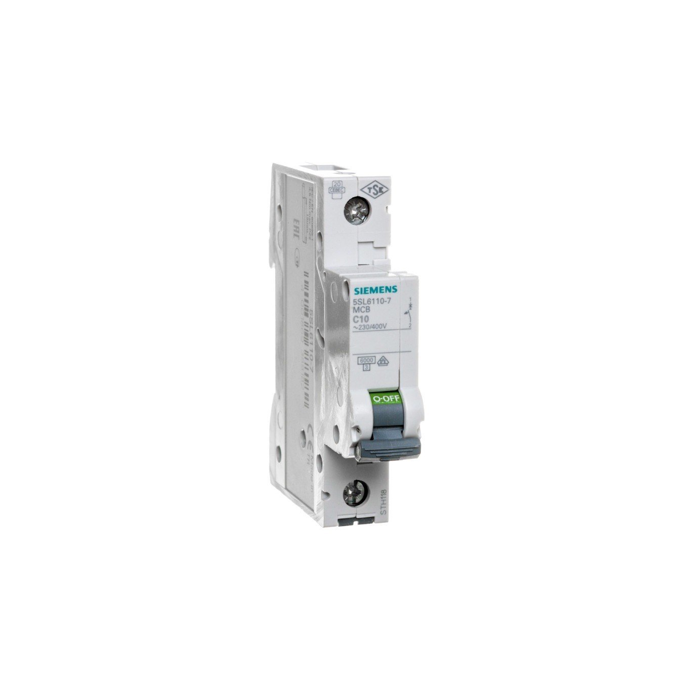 Siemens 5SL61107 5SL6110-7 Disjoncteur 1 pôle 10 A 230 V, 400 V - Image 4