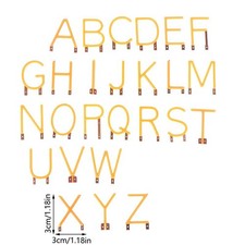 English Letter Filament COB LED Filament DC3V Yellow Diodes Party Decoration