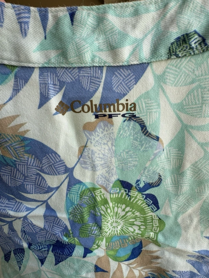 Vestido para mujer Columbia sin mangas con cuello en V estampado floral, multicolor, talla M Foto 3 de 4