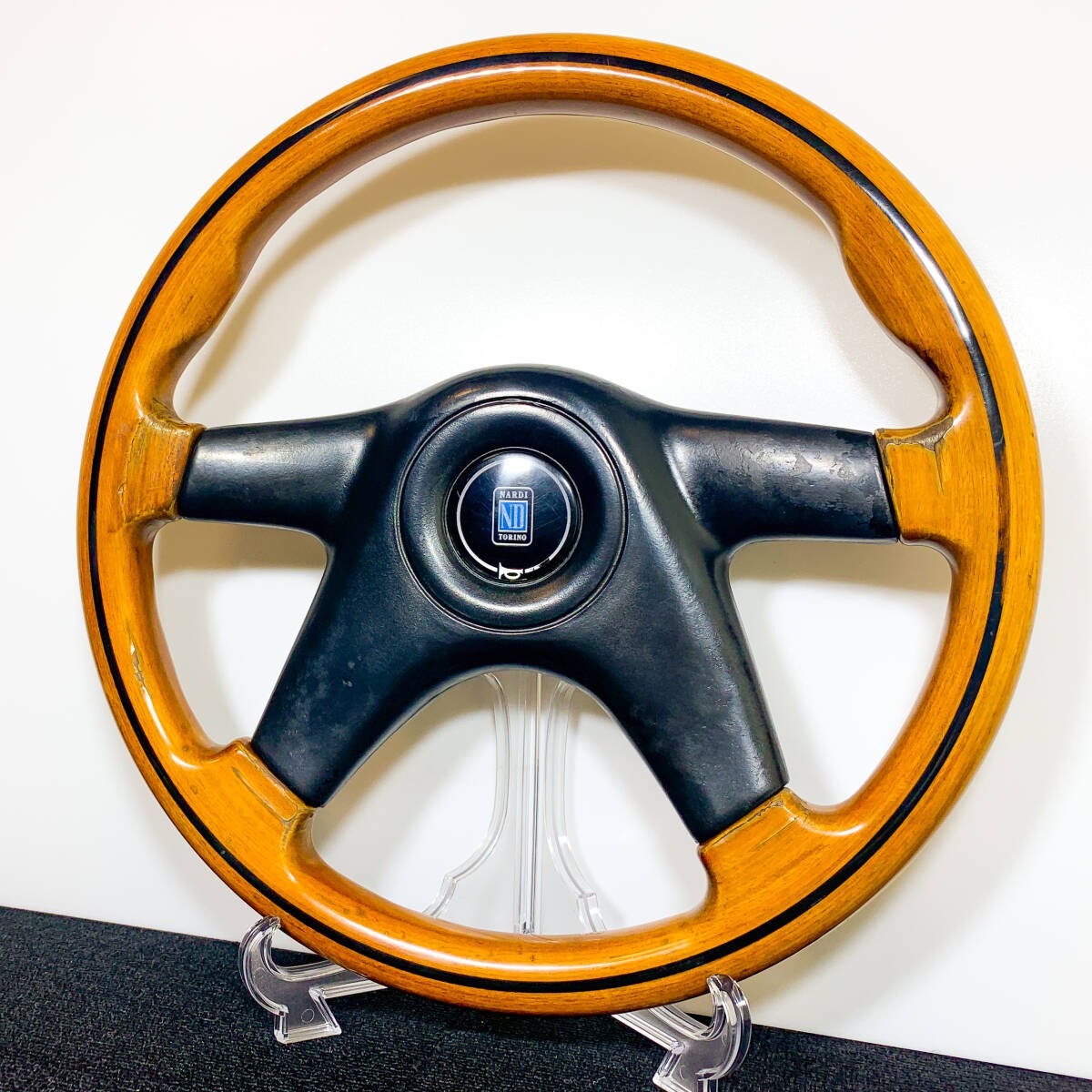 NARDI ステアリング 360 WOOD BLACK SPOKES N122 NARDI ELITE Wood Steering Wheel 365mm Vintage Black Spoke JDM MOMO
