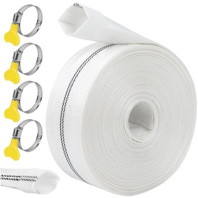 Gewebeschlauch Pumpenschlauch 38mm 20m mit Clips Industrieschlauch Gartenschl...