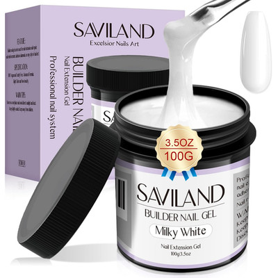 Saviland Milchig Weißes Aufbaugel   100G/3.53Oz Hartgel Für Nägel Große Kapazitä