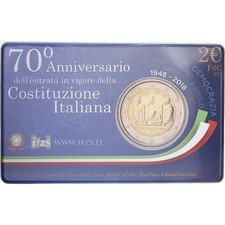 [#1509290] Italy, 2 Euro, Italian Republic Constitution, Coin card, FDC, 2018, R