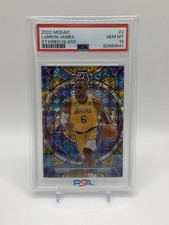 2022 Panini Mosaic Lebron James Stained Glass Psa 10 Case Hit Ssp