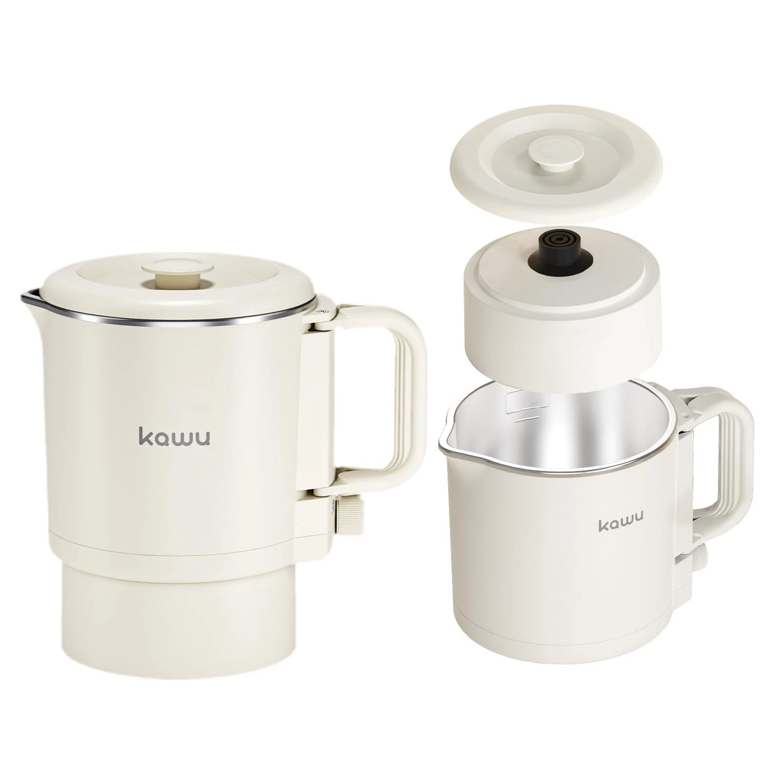 Portable Collapsible Electric Water Kettle 0.85 Qt Food Grade Stainless Stee...