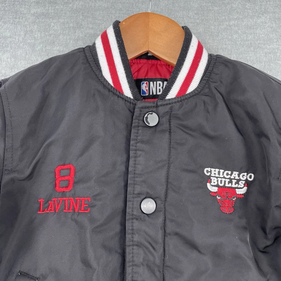Chicago Bulls Bomber Jacket Boys Size 7/8 Years Zach Lavine NBA Basketball - Image 2 of 4