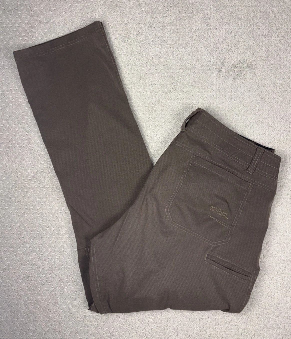 Men's Kuhl Silencr Gray Outdoor Hiking Casual Ripstop Pants Sz 38 X 32 Nylon