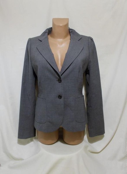 Women Banana Republic Blazer Grey Wool S