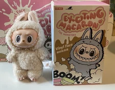 Authentic POP MART Labubu Monsters Exciting Macaron Plush SOYMILK  Sealed Bag