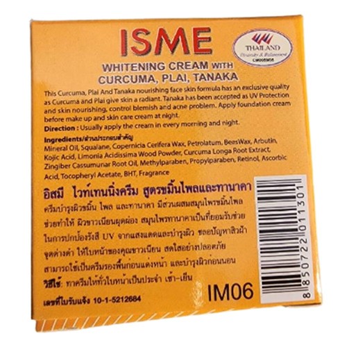 6x ISME Face Cream White Skin Smooth With Curcuma Plai Tanaka Thai Herbal 3 g. - Picture 3 of 9