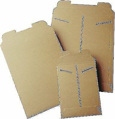 50 11 x 13.5 Kraft No Bend Tab Lock Mailers Rigid Flat Photo Document - Picture 1 of 1