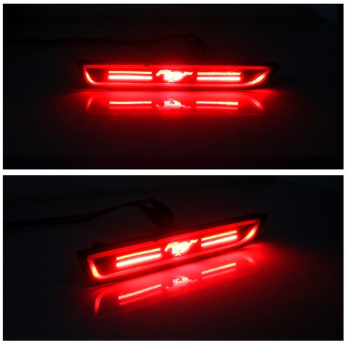 For 2010-2014 Ford Mustang Smoked Red LED Rear Side Marker Signal Lights Lamps - Picture 6 of 9