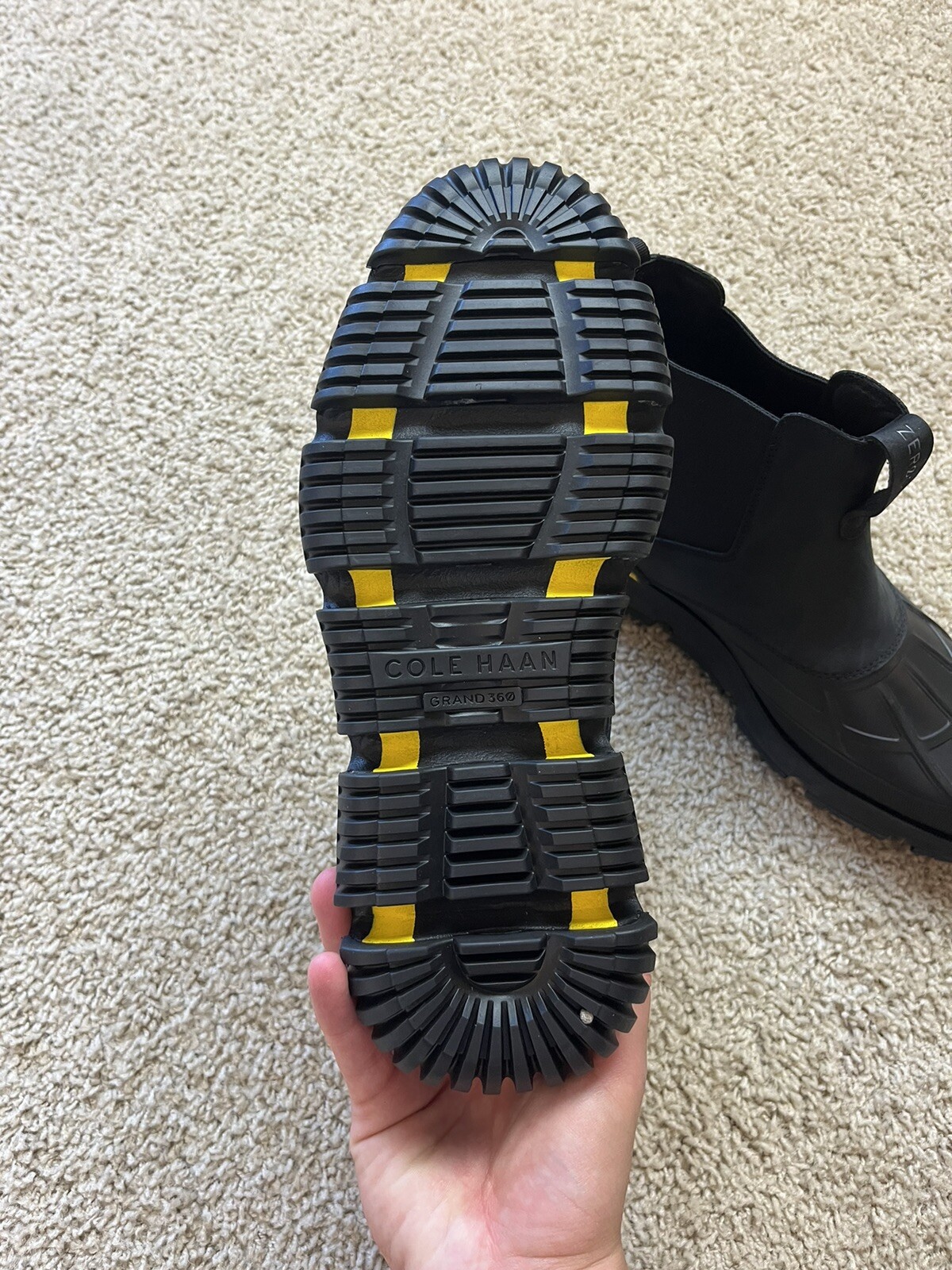 Cole Haan 4.Zerogrand Mens Black Chelsea Rain Boots Mens 9 BRAND NEW eBay