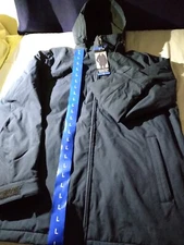 Weatherproof Garment Co. Dark Blue Jacket Insulated Hooded Full Zip Men's large.