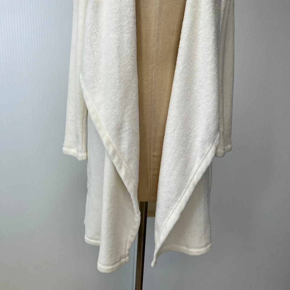 Nautica Robe Women Medium Ivory Long Sleeve Open Front Collar Lounge Core No - Image 4 of 4
