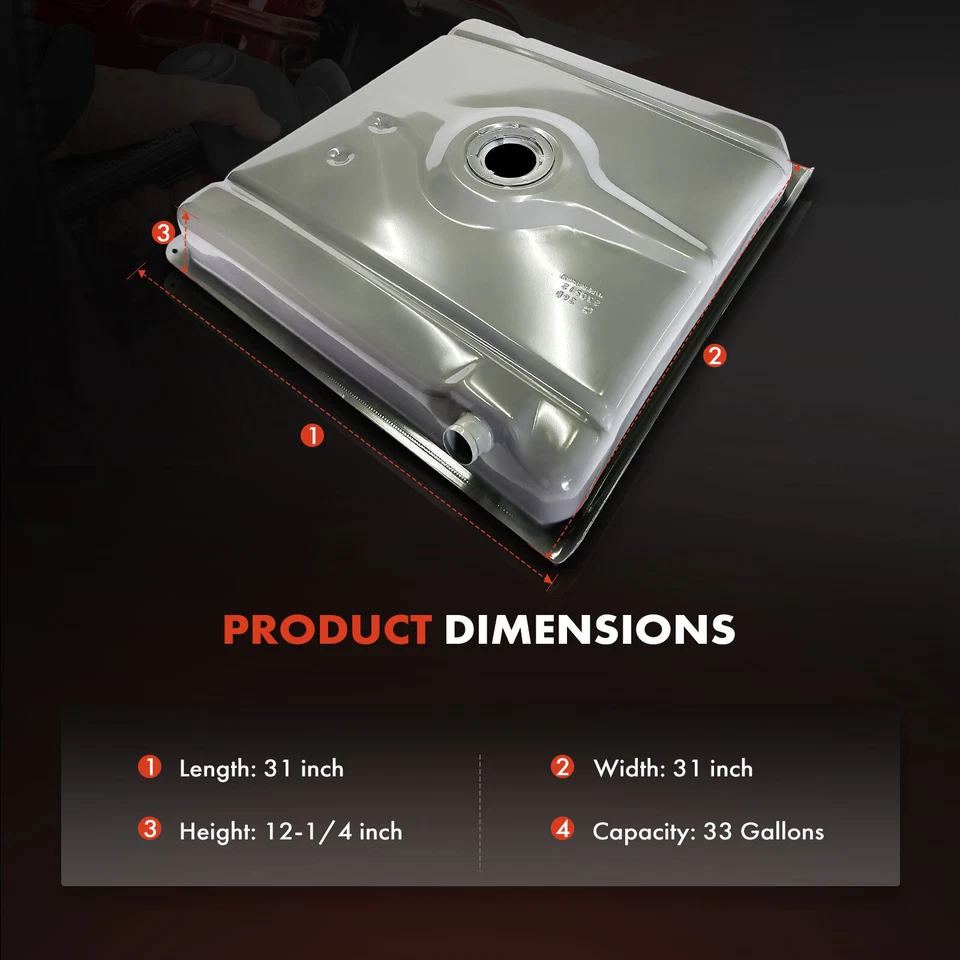 Tanque de combustible de 33 galones para Chevrolet G10 1983-1986 G20 1983-1995 GMC G3500 G1500 Foto 4 de 4