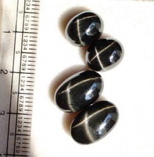 Natural Black Star Oval Cabochon Diopside Star Gemstone Lot 9 13 MM 18.50 CT