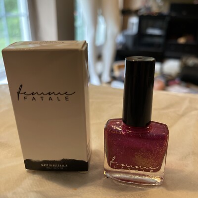 FEMME FATALE NAIL LACQUER POLISH GLITTER LOVE BUG PINK SPARKLE AUSTRALIA