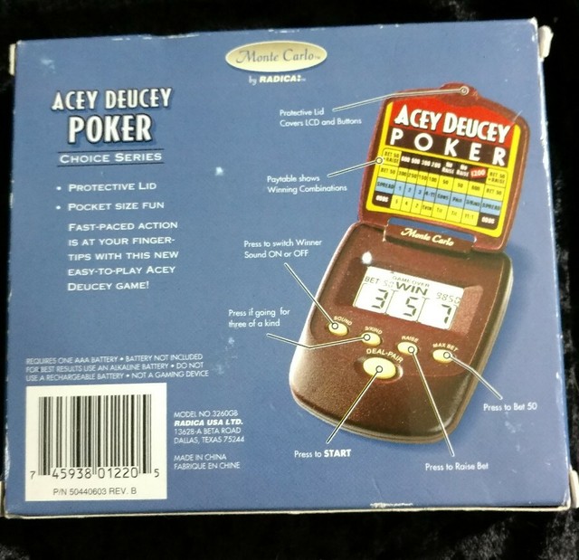 Radica Acey Deucey Poker Electronic Hand Held Game Ace Deuce Ships For Sale Online EBay