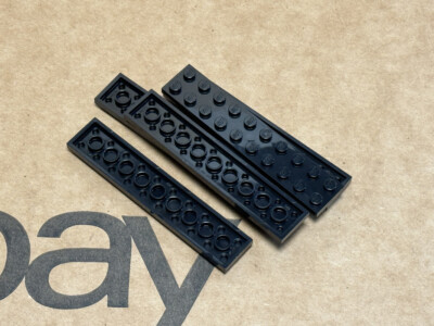 LEGO Parts - Black Plate 2 x 10 - No 3832 - QTY 5