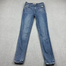 Levis Jeans Womens 26X30 Blue Denim 721 Vintage High Rise Skinny Stretch Pants