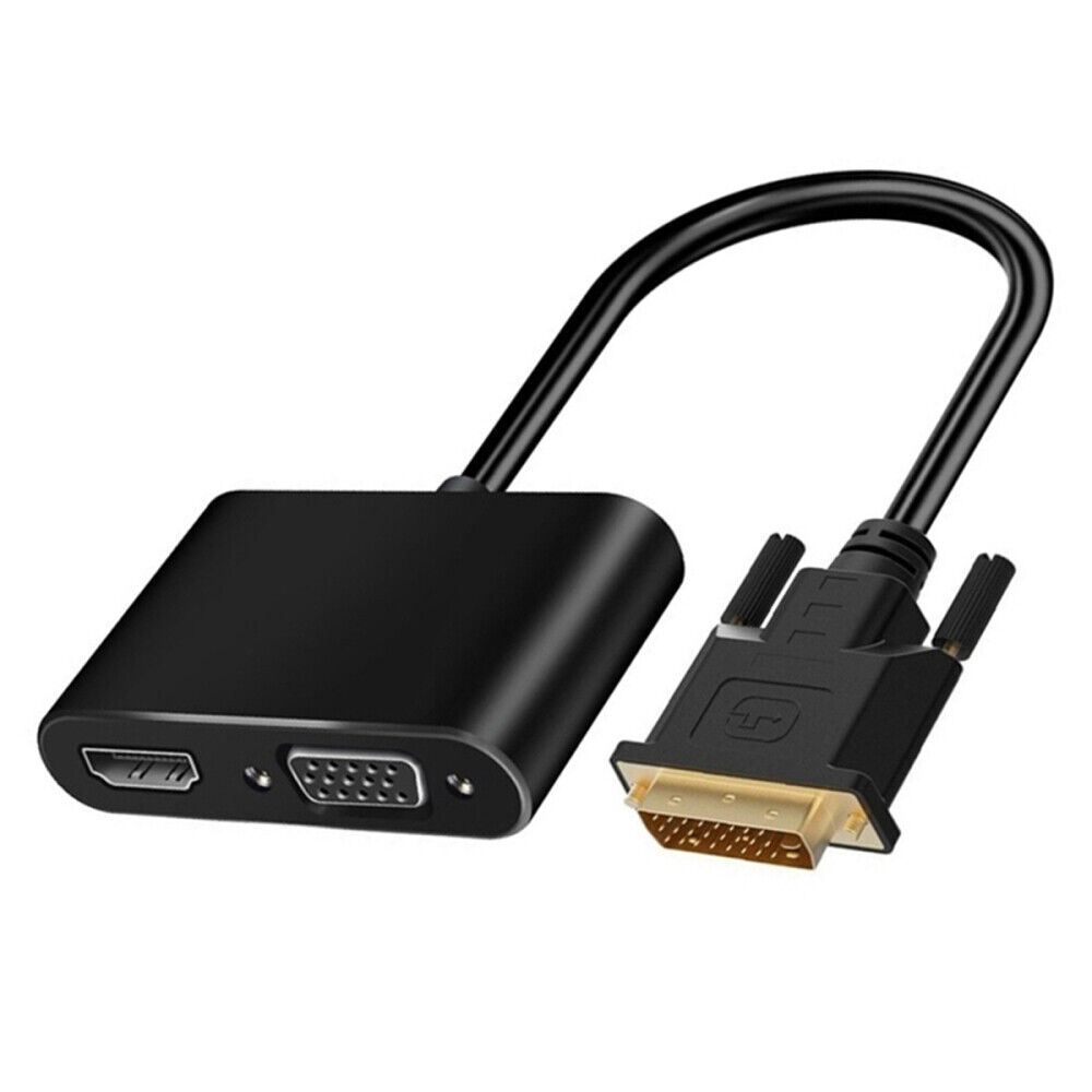 Dinkarville væbner adjektiv DVI to HDMI VGA Converter Adapter Video Splitter + Micro USB Audio Cable |  eBay
