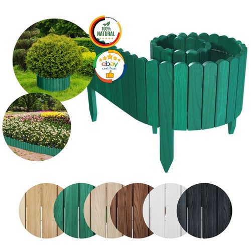 Floranica Rollborder Clôture de Jardin 200 cm Flexible en Bois de Pin Bordure - Picture 20 of 55