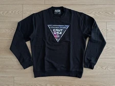 Versace Jeans Couture Sweatshirt SMALL Size Space Logo Patch Black Cotton