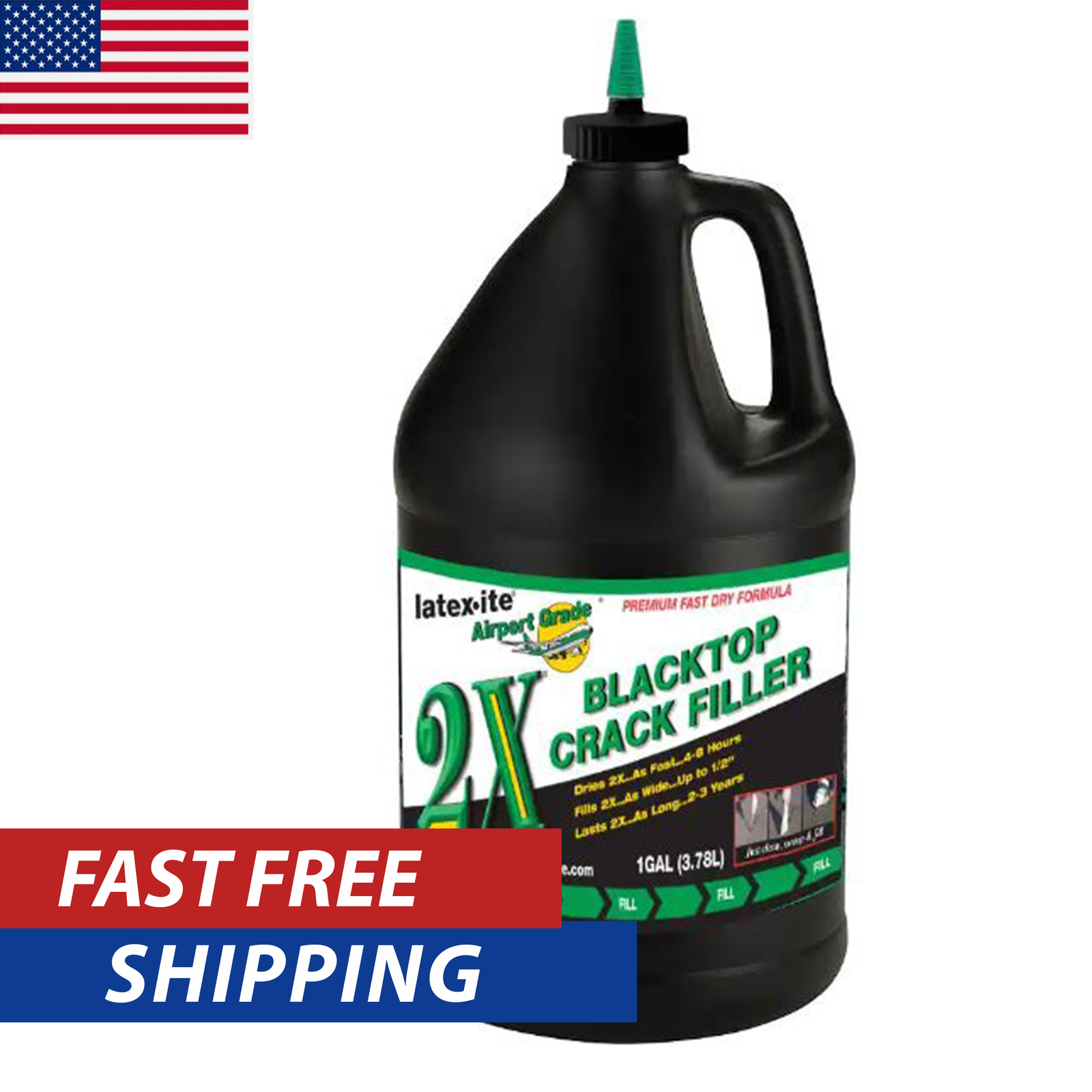 Blacktop Crack Filler Asphalt Repair Sealant Patch Fast Dry 2X Premium